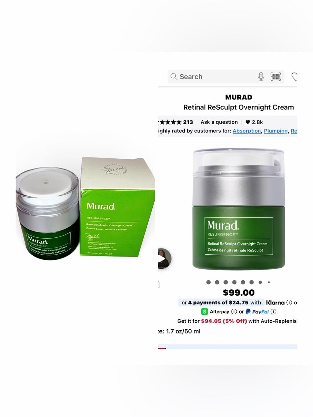 Murad Retinal ReSculpt Overnight Cream Size 1.7 oz / 50 ml